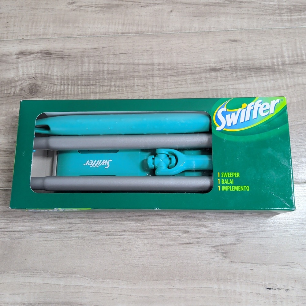 SWIFFER Complete Pack 1 Sweeper 1 Balai 1 Implemento ( New old Stock ) 2002